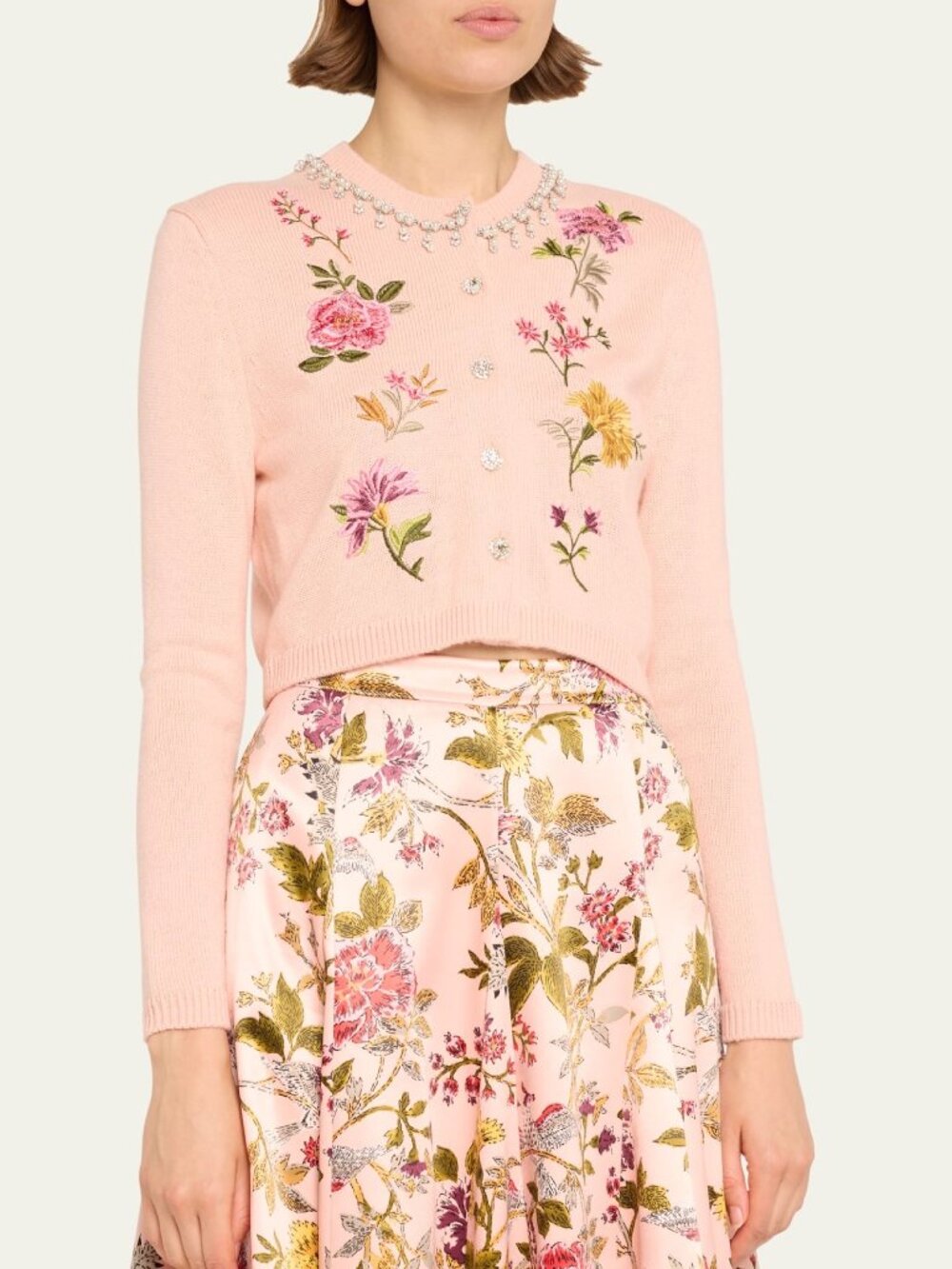 Cinq A Sept Isolde Floral Embroidered Cardigan
